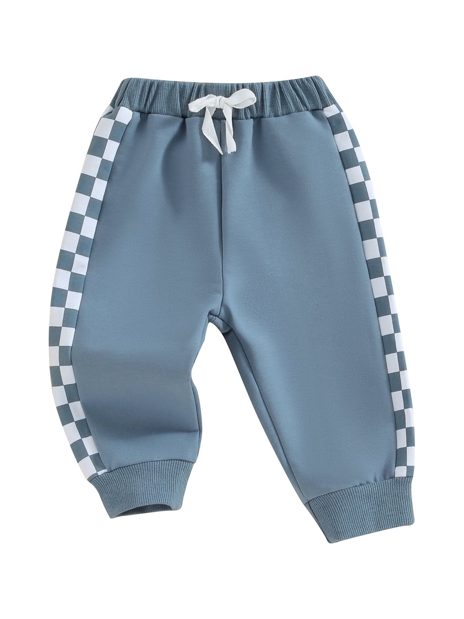 Bslissey Toddler Baby Boys Casual Sweatpants Elastic Waist Checkerboard Patchwork Jogger Pants Infant Loose Daily Trousers 6M 12M 18M 24M 3T